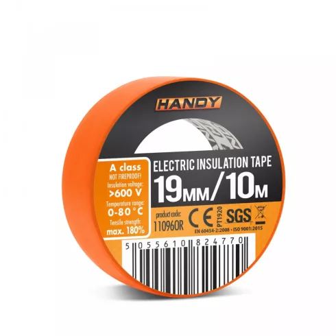 Szigetelőszalag - 19 mm Ě 10 m - narancssárga                                                         BX11096OR