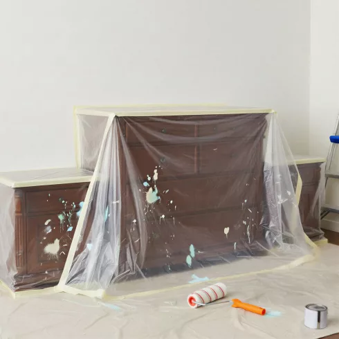 Takarófólia maszkolószalaggal - 20 x 2,5 m - 7 mikron                                                 BX11211