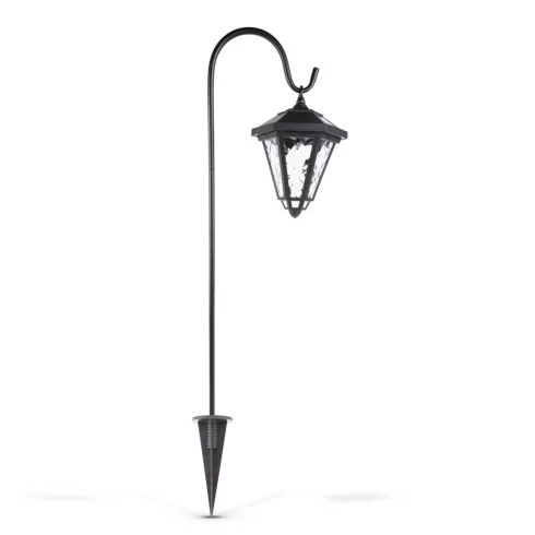 LED-es szolár lámpa - kandeláber - 80 cm - fekete - hidegfehér                                        BX11236B