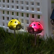   LED-es szolár lámpa - katica - hidegfehér - piros / sárga - 75 x 60 x 156 mm                          BX11240B