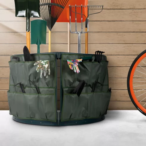 Műanyag kerti szerszámtartó sarok - falra rögzíthető - 43 x 43 x 59 cm                                BX11329