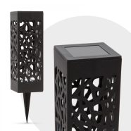   LED szolár lámpa design rácsos, fekete 19 cm                                                          BX11378