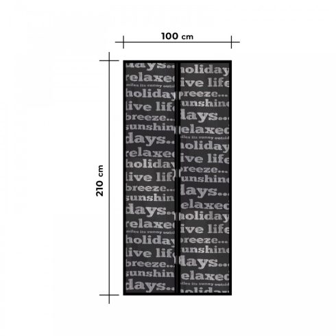Szúnyogháló függöny ajtóra - mágneses - 100 x 210 cm - feliratos                                      BX11398B