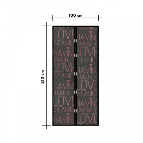 Szúnyogháló függöny ajtóra - mágneses - 100 x 210 cm - colLovecol                                     BX11398M