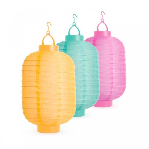 Szolár lampion - 3 színben - hidegfehér LED - 21 cm                                                   BX11399G