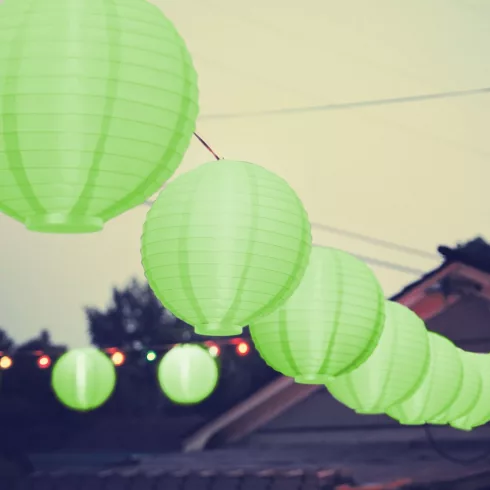 LED-es lampion - 1 LED - zöld - 2 x AAA                                                               BX11399GR