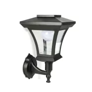   LED-es szolár lámpa - fali - 21 x 21 cm - 8 LED - fekete - melegfehér                                 BX11404A