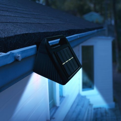Szolár ereszcsatorna fény - 6 hidegfehér SMD LED - fekete                                             BX11443