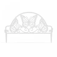   Virágágyás szegély / kerítés - 48 x 31 cm - fehér                                                     BX11464WH