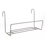   Virágosláda tartó - fém, fekete - korlátra - 40 x 22 cm                                               BX11500C