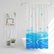   Zuhanyfüggöny - 3 féle - kék, tavasz, kockás mintás - 180 x 180 cm                                    BX11526B