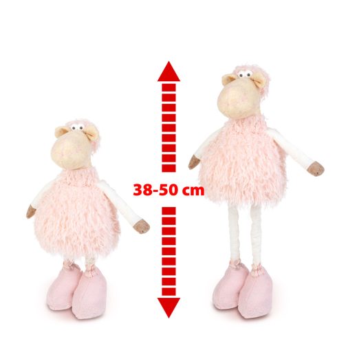 Textil dekoráció - bárány - teleszkópos - 50 x 19 x 15 cm                                             BX11578