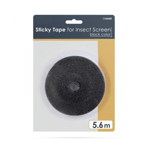 Öntapadós szúnyogháló-rögzítőszalag - fekete - 5,6 m                                                  BX11606BK