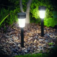   LED-es kültéri szolár lámpa 190 x 45 mm műanyag - fekete                                              BX11701A
