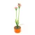 Szolár színes virág - 8 x 8 x 32 cm - 10 melegfehér LED - piros                                       BX11735B
