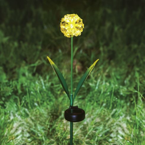 Leszúrható szolár virág - hortenzia - 2 féle - 25 melegfehér LED - 13 x 7 x 65 cm                     BX11738