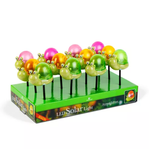 Leszúrható szolár - csiga - fehér LED - 10 x 6 x 15 cm                                                BX11751C