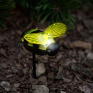  Leszúrható szolár lámpa - méhecske - 8 x 6,5 x 14 cm - Fehér LED                                      BX11752