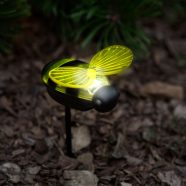   Leszúrható szolár lámpa - méhecske - 8 x 7,5 x 14,5 cm - Fehér LED                                    BX11752