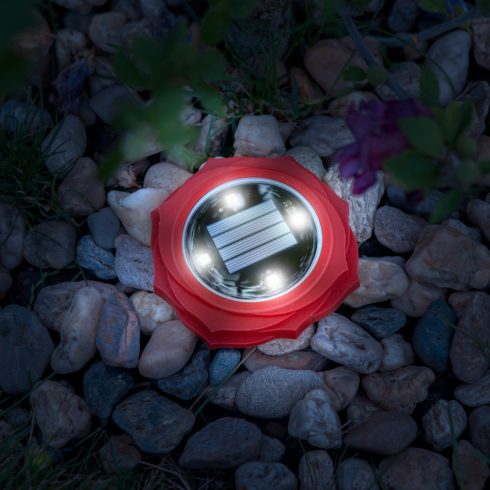 LED-es leszúrható szolár lámpa - piros - hidegfehér - 11,5 x 2,3 cm                                   BX11767A