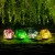 Leszúrható szolár lámpa - kavics forma - színes - 140 x 120 x 120 mm - melegfehér LED                 BX11768B