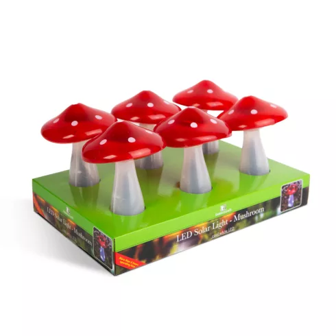 Leszúrható szolár gomba - 23,5 cm - 10 hidegfehér LED                                                 BX11775