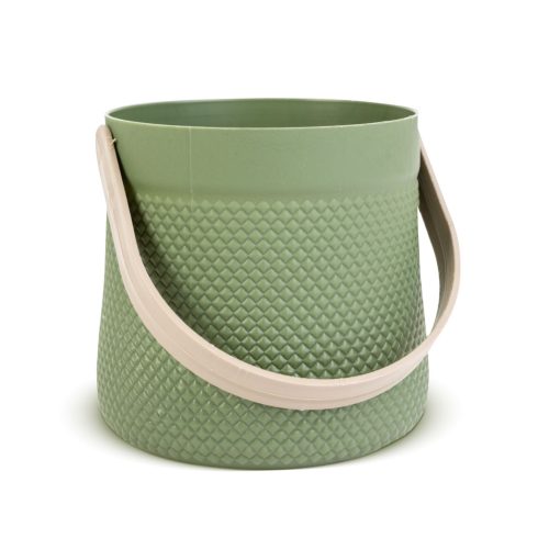 Dekorációs kaspó - füllel - 11 x 18 cm - 4 féle                                                       BX11872