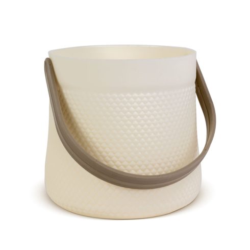 Dekorációs kaspó - füllel - 11 x 18 cm - 4 féle                                                       BX11872