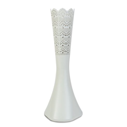 Váza - lézervágott - fehér - 40 cm                                                                    BX11876