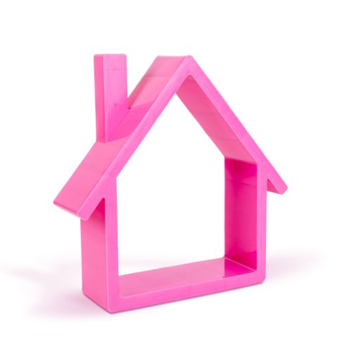 Fali dekoráció - házikó - 24 x 24 cm - 4 féle                                                         BX11886