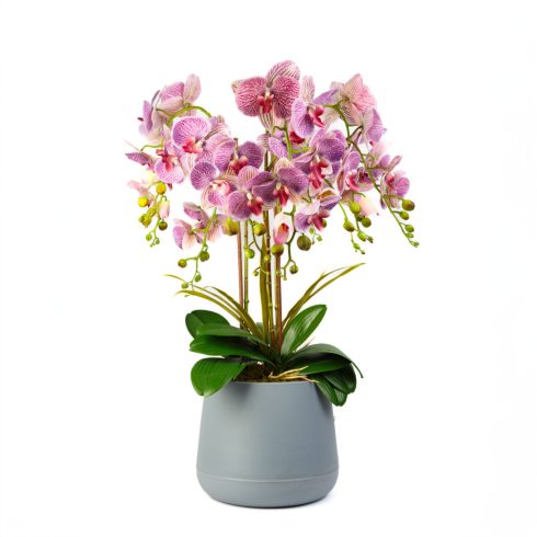 Műnövény dekoráció - orchidea - lila - 83 cm                                                          BX11899A