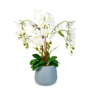   Műnövény dekoráció - orchidea - fehér - 83 cm                                                         BX11899B