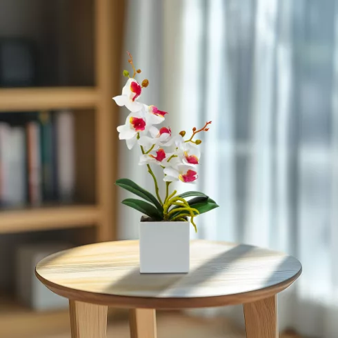 Műnövény dekoráció - orchidea - 3 féle - 37 cm                                                        BX11902