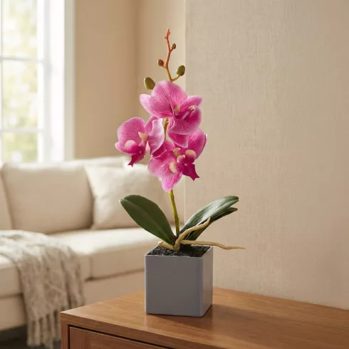 Műnövény dekoráció - orchidea - 3 féle - 29,5 cm                                                      BX11914
