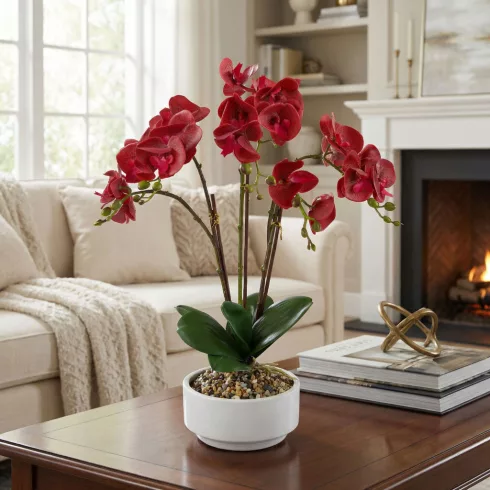 Műnövény dekoráció - orchidea - 5 féle - 56 cm                                                        BX11919