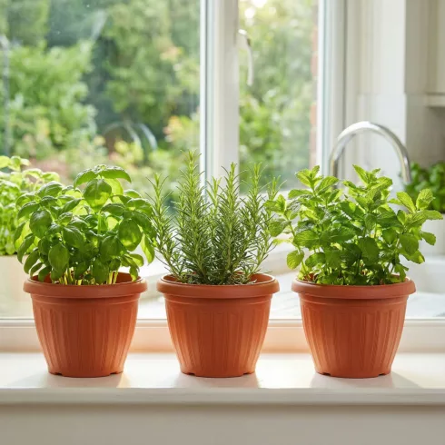 Műanyag virágcserép - terrakotta - 20 cm                                                              BX11991