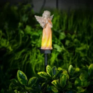   Szolár angyalka - imádkozó - 1 melegfehér LED - műgyanta - 49 x 11 x 6,5 cm                           BX13002A