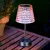 Szolár asztali lámpa - rózsaszín - hidegfehér LED - műanyag - 26 x 12 cm                              BX13005C