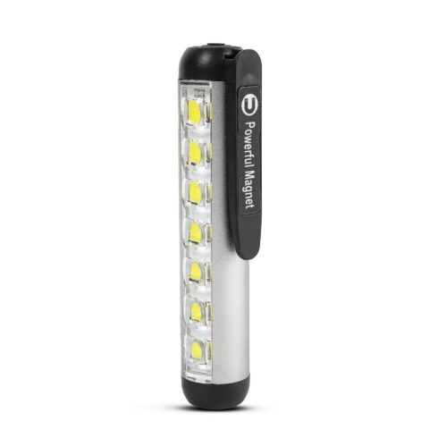 LED-es zseblámpa - munkalámpa móddal - 400 mAh akkumulátor - XPE + SMD LED - 500 lm - IP55 - ezüst    BX18580A