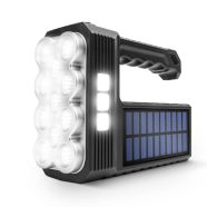   Szolár COB LED zseblámpa - munkalámpa funkcióval - 1200 mAh - MicroUSB - 1000 lumen - IP55            BX18581