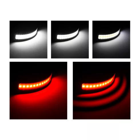 Fejlámpa gesztusvezérléssel - piros / fehér COB LED - 800 mAh akkumulátor - IP54                      BX18583