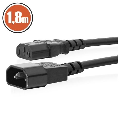 Hálózati tápkábel hosszabbító vagy szünetmentes tápkábel 1,8 m                                        BX20134