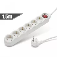   6-os elosztó kapcsolóval 250 V - 10 / 16 A 1,5 m                                                      BX20230