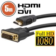   DVI-D / HDMI kábel - 5 m aranyozott csatlakozóval                                                     BX20382