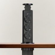   Rejtett elosztó 3-as szálcsiszolt titán fekete                                                        BX20430BB