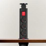   Rejtett elosztó 3-as szálcsiszolt titán fekete, kapcsolóval                                           BX20430BBS