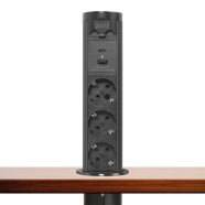   Motoros rejtett elosztó - colTouchcontrolcol - 3-as + USB + Type-C - fekete                           BX20453B