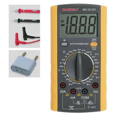 Digitális multiméter - (TRUE RMS) - hőmérséklet méréssel                                              BX25201
