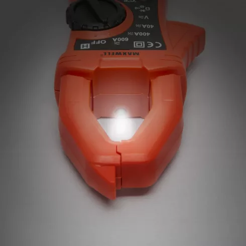 Digitális lakatfogó - AC 600A, LPF, automata méréshatárváltással, munkalámpa funkció                  BX25611