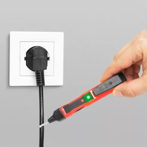 Fázisceruza - érintésmentes funkcióval - Fény- és hang visszajelzéssel - 70 -250 V AC - elemes        BX25822